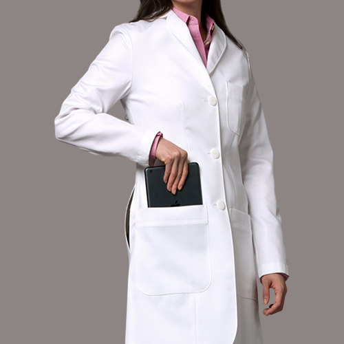 White Polycotton Full Sleeves Lab Coat