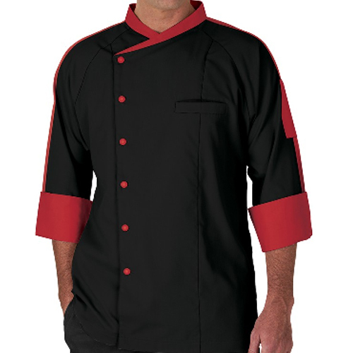 Mens Dual Tone Long Sleeve Chef Coat