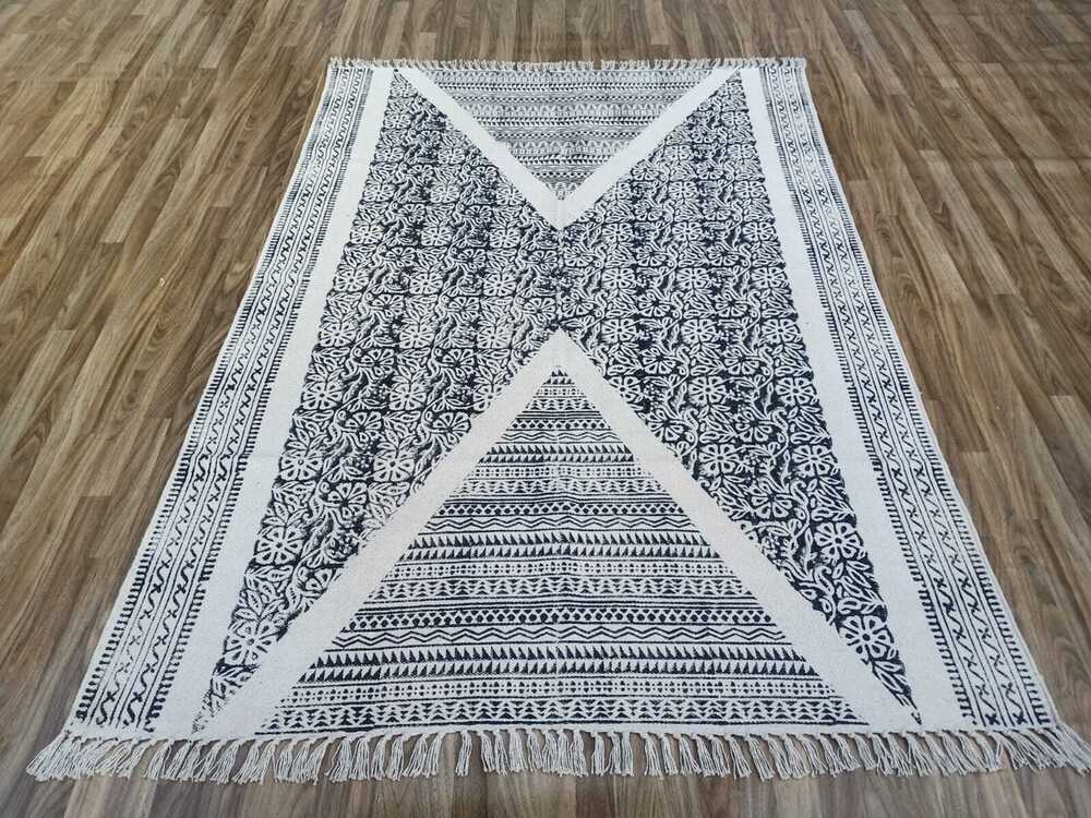 Fancy Cotton Hand Block Print Rugs
