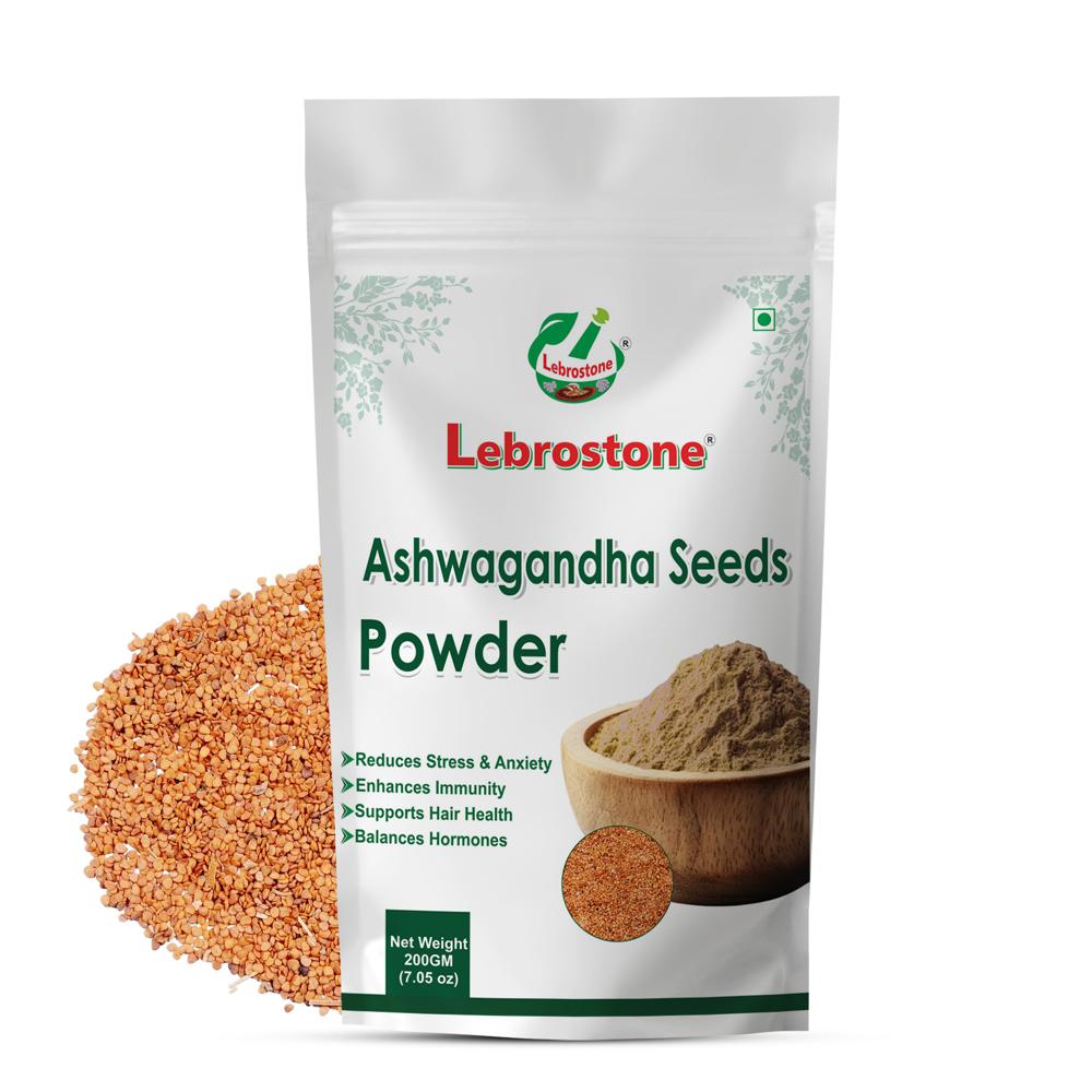 Lebrostone Ashwagandha Seeds Powder | Reduces Stress & Fatigue, Boosts Energy & Immunity|100g - Age Group: For Adults