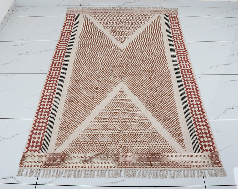 Cotton Hand Block Print Rugs