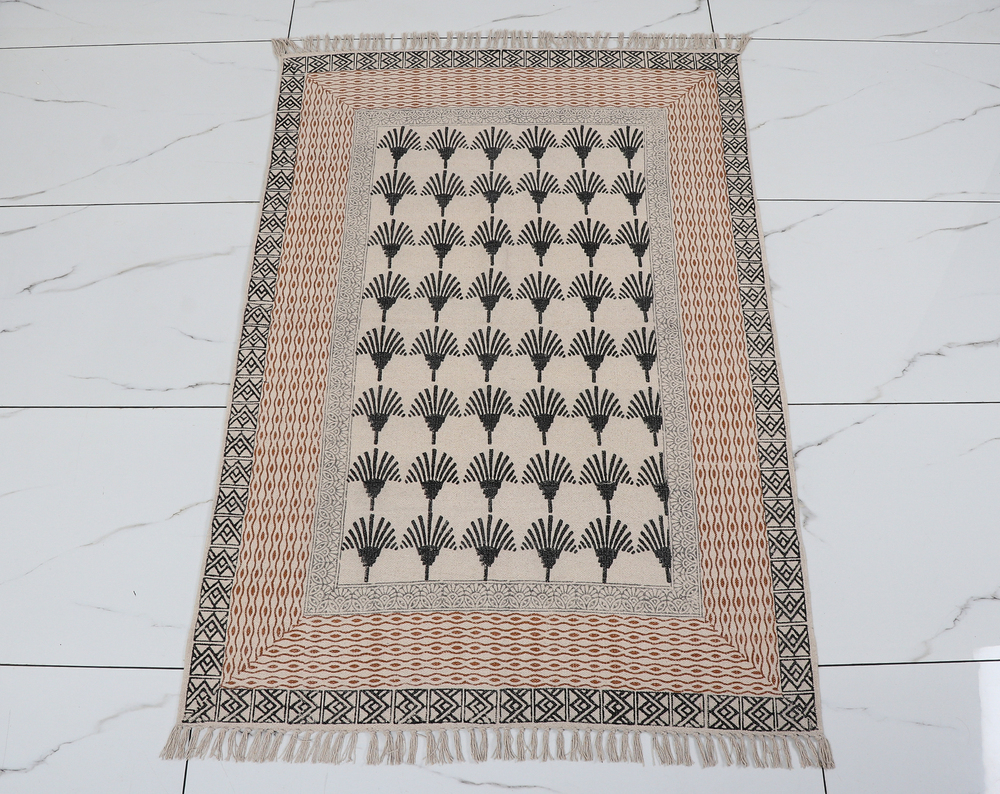 Jaipuri Designer Cotton Hand Block Print Rugs
