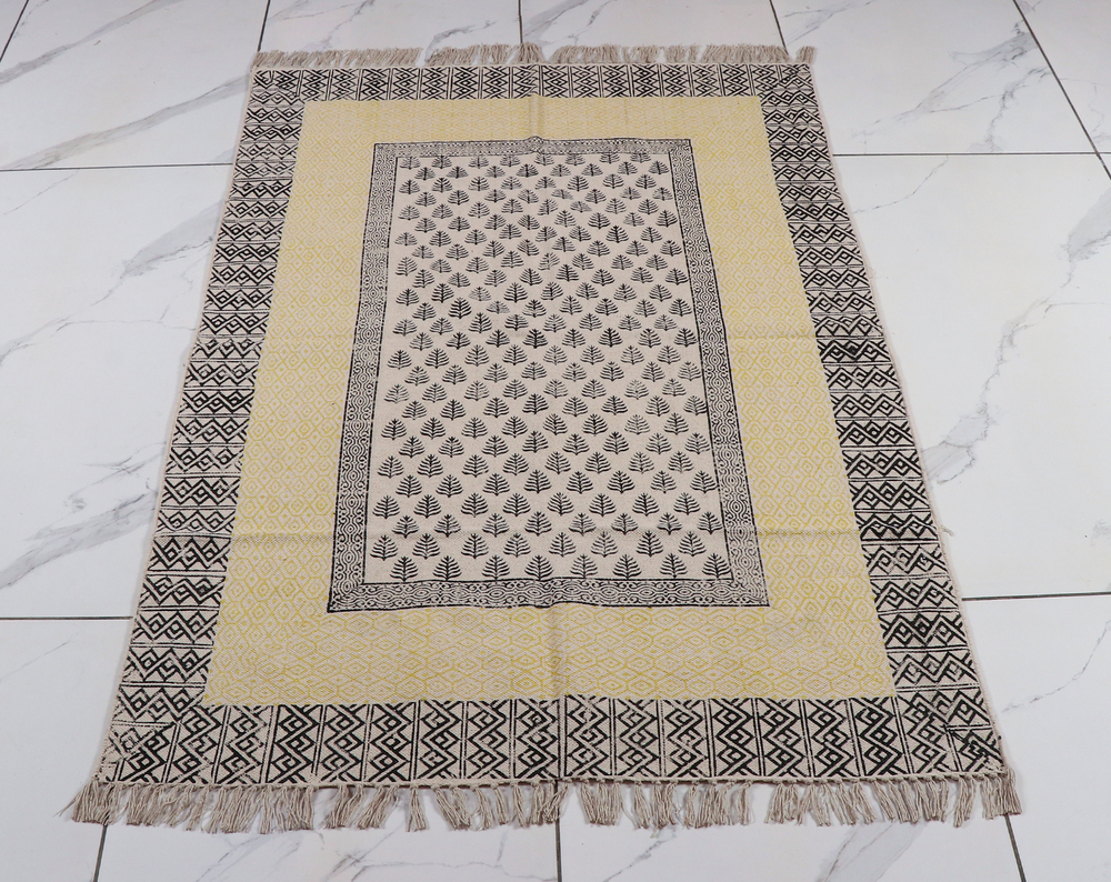 Designer Cotton Hand Block Print Rugs