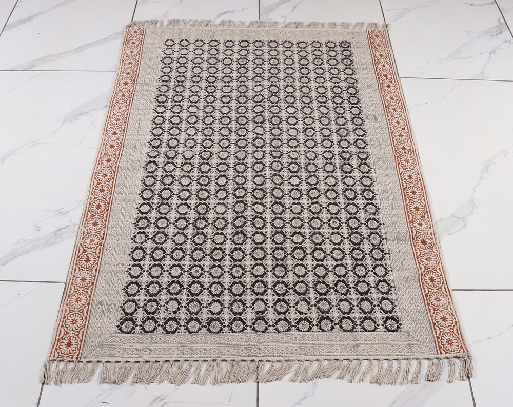 Designer Cotton Hand Block Print Rugs