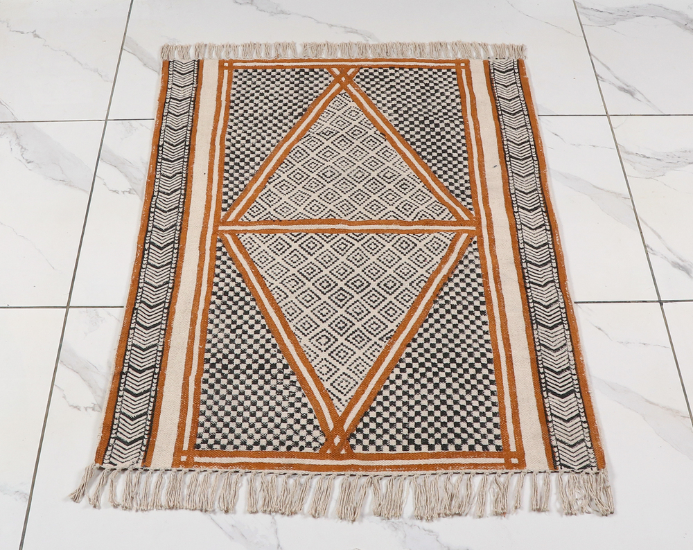 Designer Cotton Hand Block Print Rugs