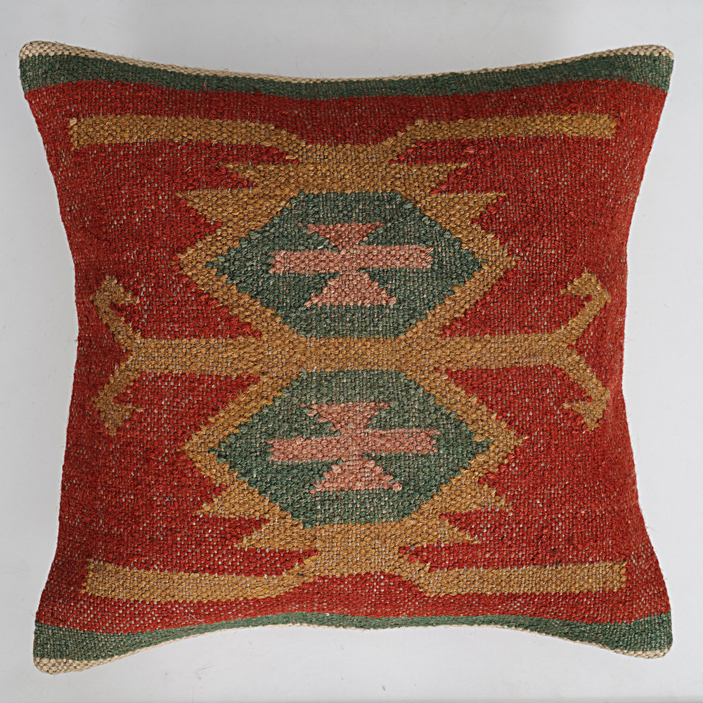 Wool Jute Cushion Cover