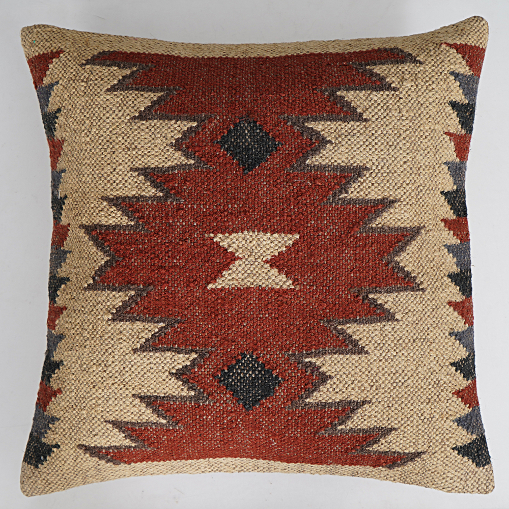 Wool Jute Cushion Cover
