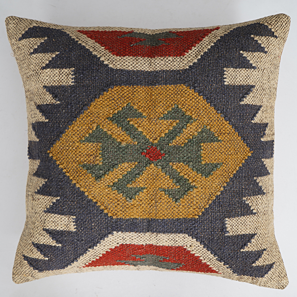 Wool Jute Cushion Cover
