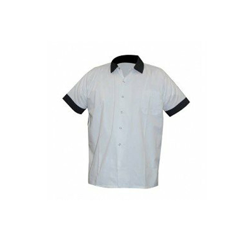 White Short Sleeve Cook Shirt