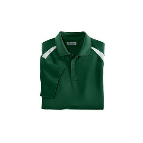 Mens Green And White Polo T-Shirt