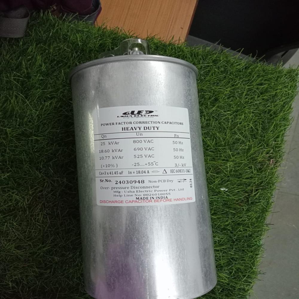 25 KVAR 800 VOLT 3 PHASE CYLINDRICAL TYPE CAPACITOR