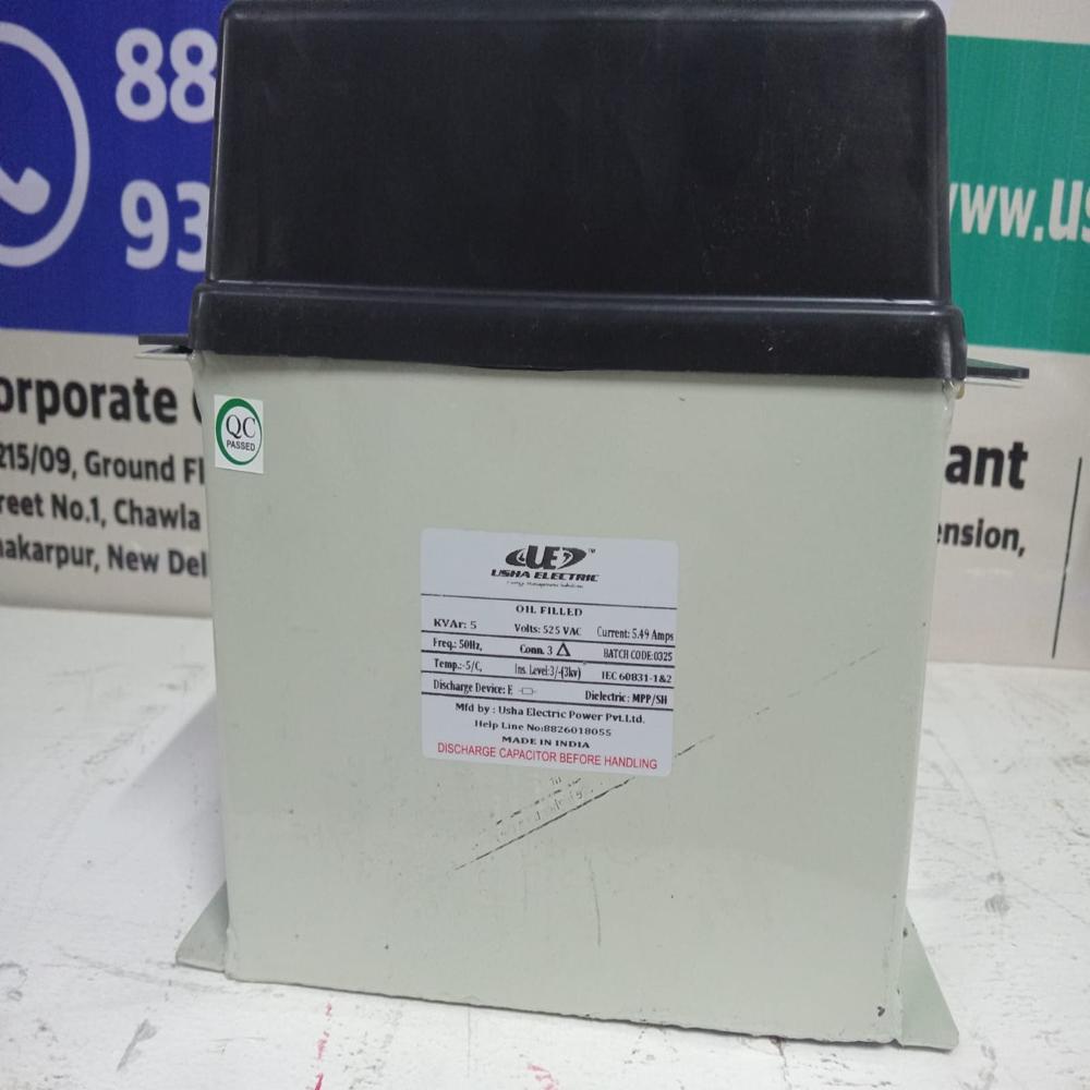 5 Kvar 440 Volt 3 Phase MPP  Heavy Duty Oil Filled Square Type Capacitor