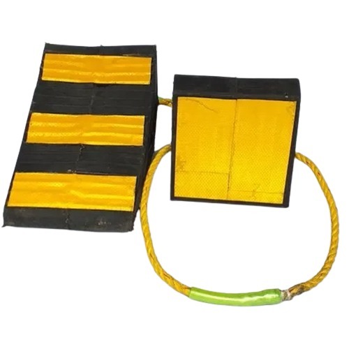 10 Kg Rubber Wheel Chocks - Feature: Heavy-duty; High Traction Surface; Built-in Carrying Handle; Oil And Abrasion Resistant.