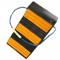3.5 Kg Rubber Wheel Chocks - Color: Black With Yellow Strips