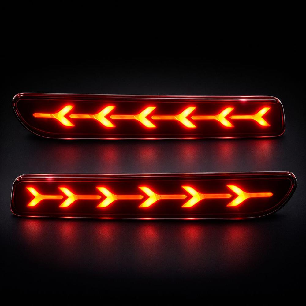 K D Universal LED Matrix Reflector Light for Car Rear Bumper | Compatible with Maruti Suzuki All Cars | Arrow Style Brake DRL Lamp