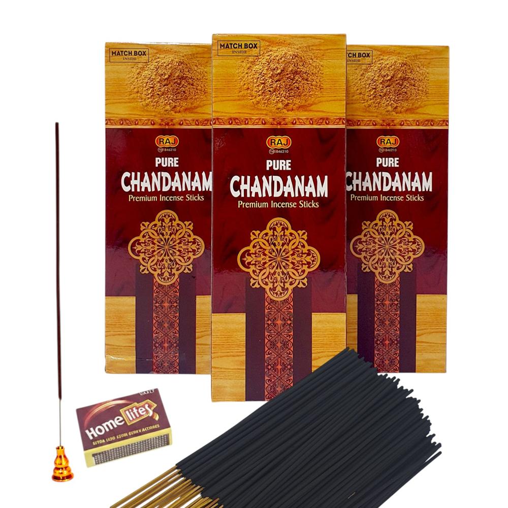 Pure Chandanam Incense Sticks - Burning Time: 30 Minutes