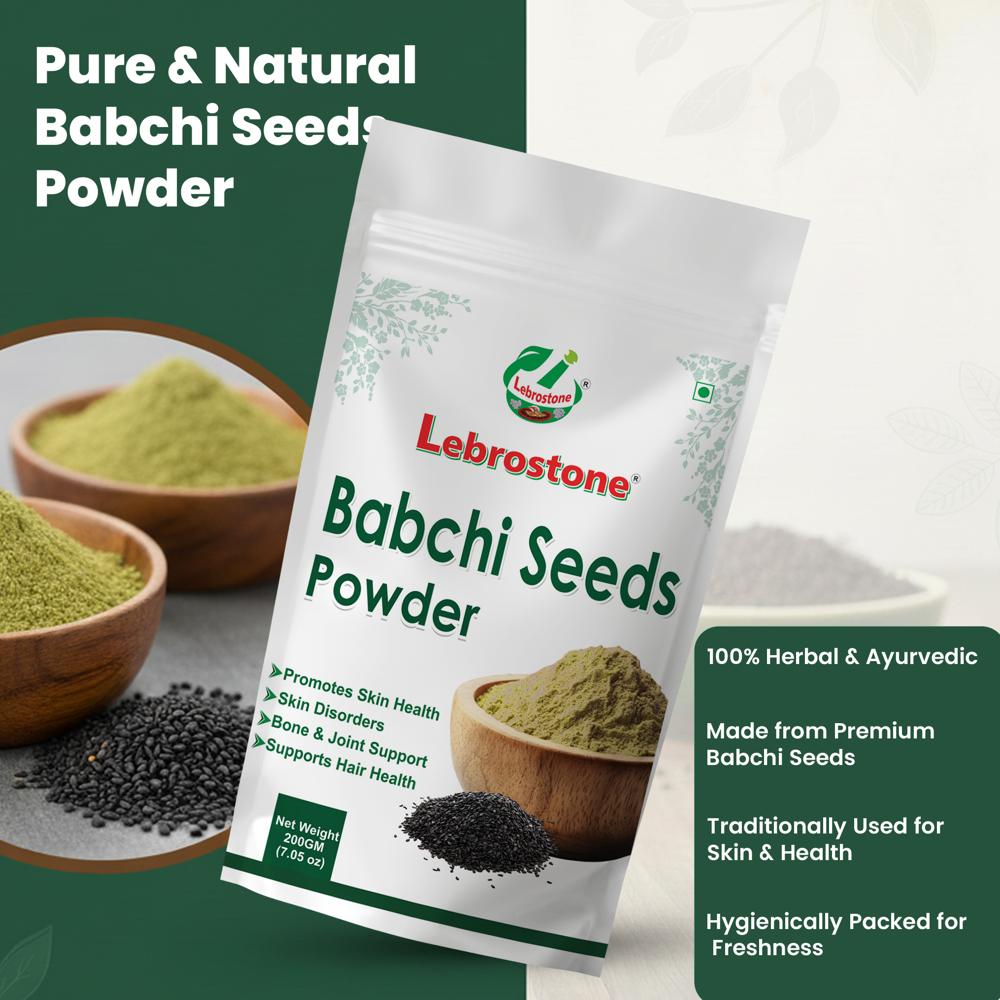 Lebrostone Babchi Seeds Powder Natural Remedy for Pigmentation, Skin Glow & Gut Health(200g)