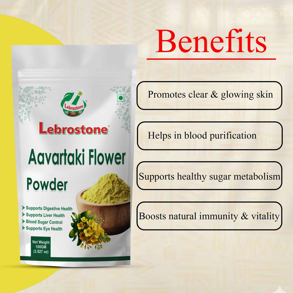 Lebrostone Avartaki Flower Powder  Skin Glow, Blood Purifier & Immunity Booster(100g)
