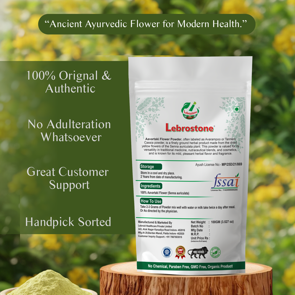 Lebrostone Avartaki Flower Powder  Skin Glow, Blood Purifier & Immunity Booster(100g)