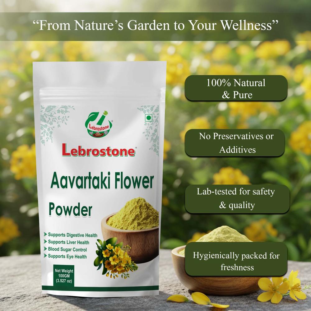 Lebrostone Avartaki Flower Powder  Skin Glow, Blood Purifier & Immunity Booster(100g)