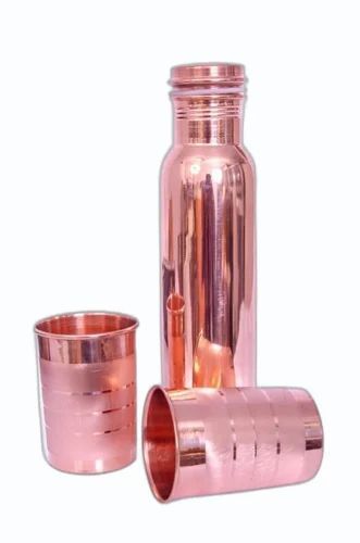 Plain Copper Bottle Set