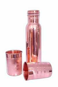 Plain Copper Bottle Set