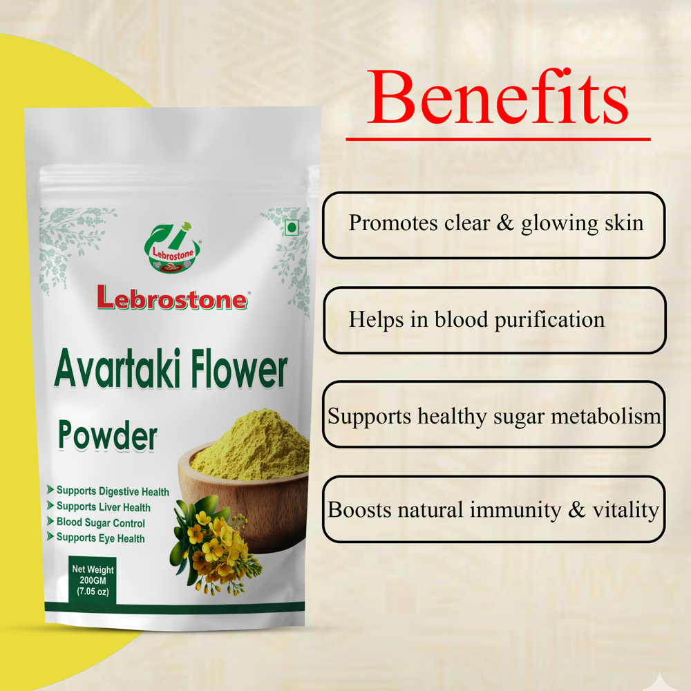 Lebrostone Avartaki Flower Powder  Skin Glow, Blood Purifier & Immunity Booster(200g)
