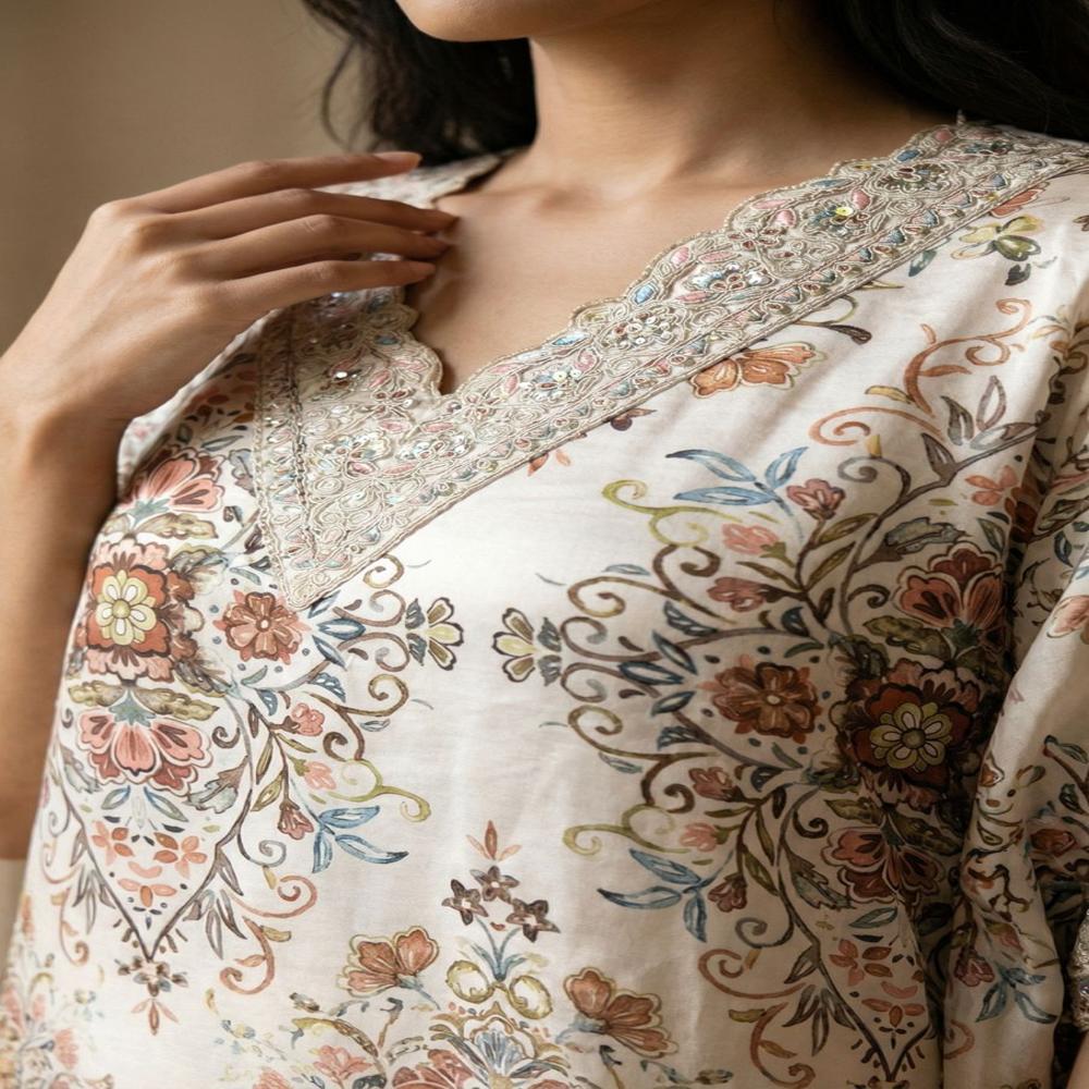 kaftan and plazzo suit