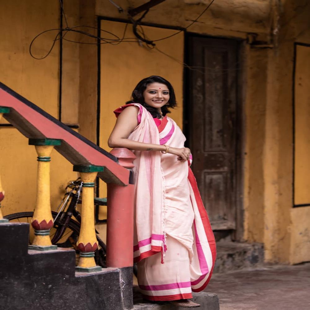 Linen jamdani Sarees