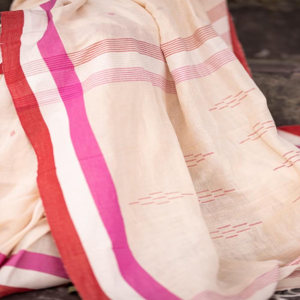 Linen jamdani Sarees