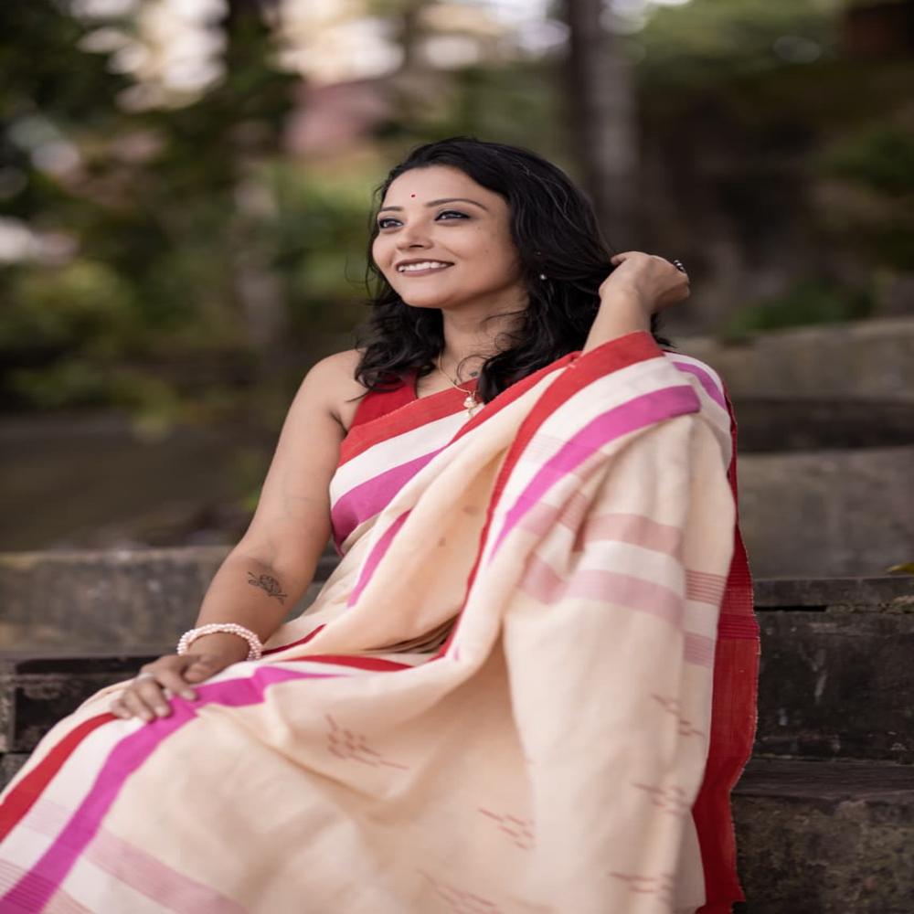 Linen jamdani Sarees