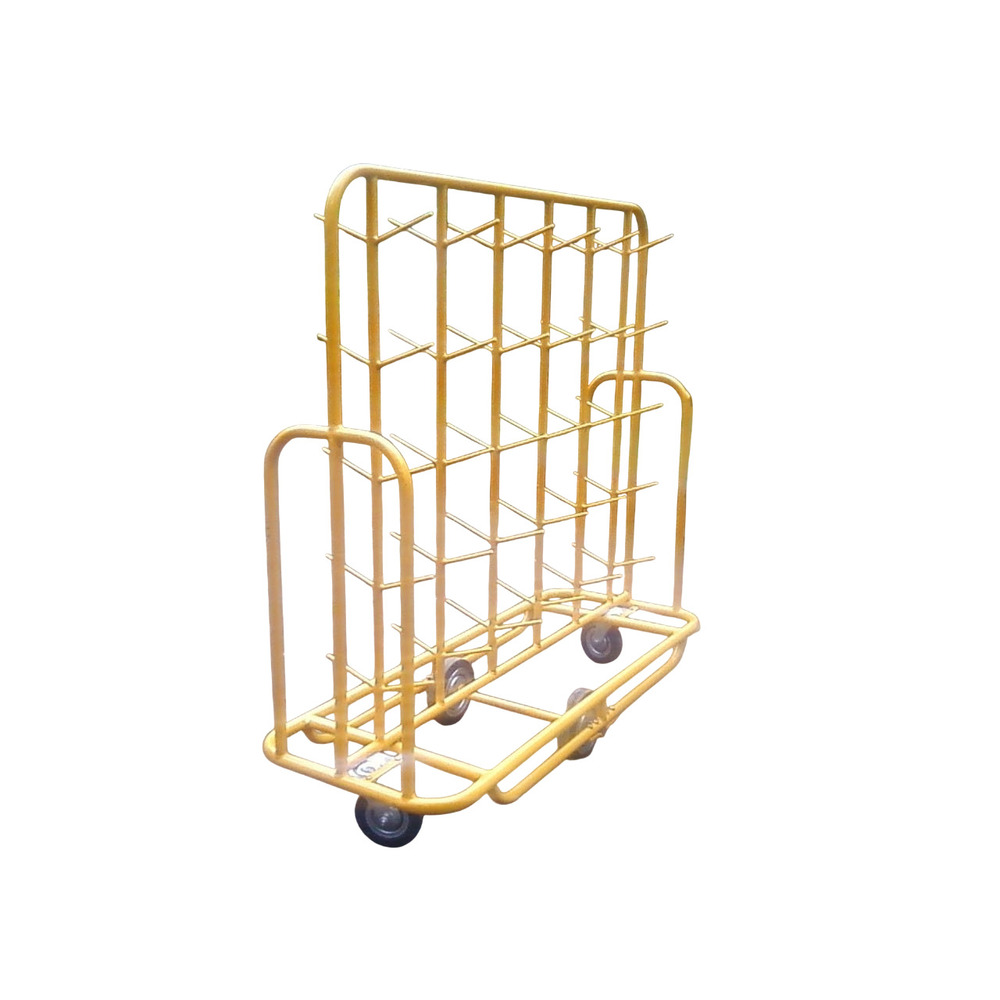 Peg SF Cone Trolley - Mild Steel Powder Coated, 1000x600x900 mm, Orange/Black | Ergonomic Handle, Corrosion Resistant, Mobile