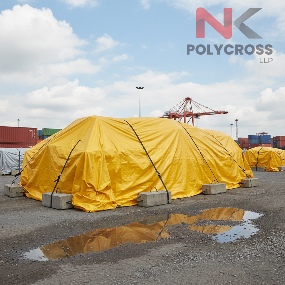 Foldable Large Sheet - Application: Warehouse & Open Yard Storage Construction & Infrastructure Sites Agriculture & Farm Protection Temporary Roofing & Outdoor Shelter Machinery