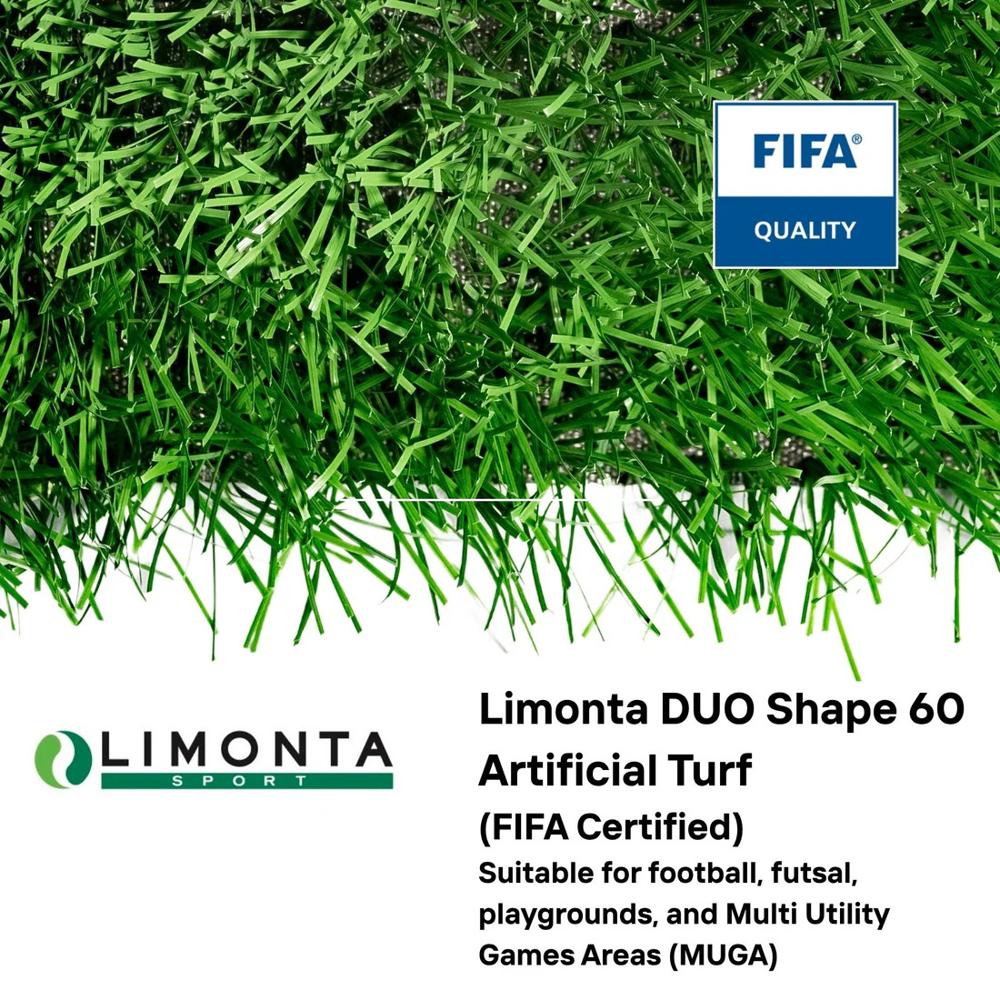 Artificial Turf Grass - Limonta Sport DUO Shape 60 (FIFA Certified Artificial Turf), 60mm