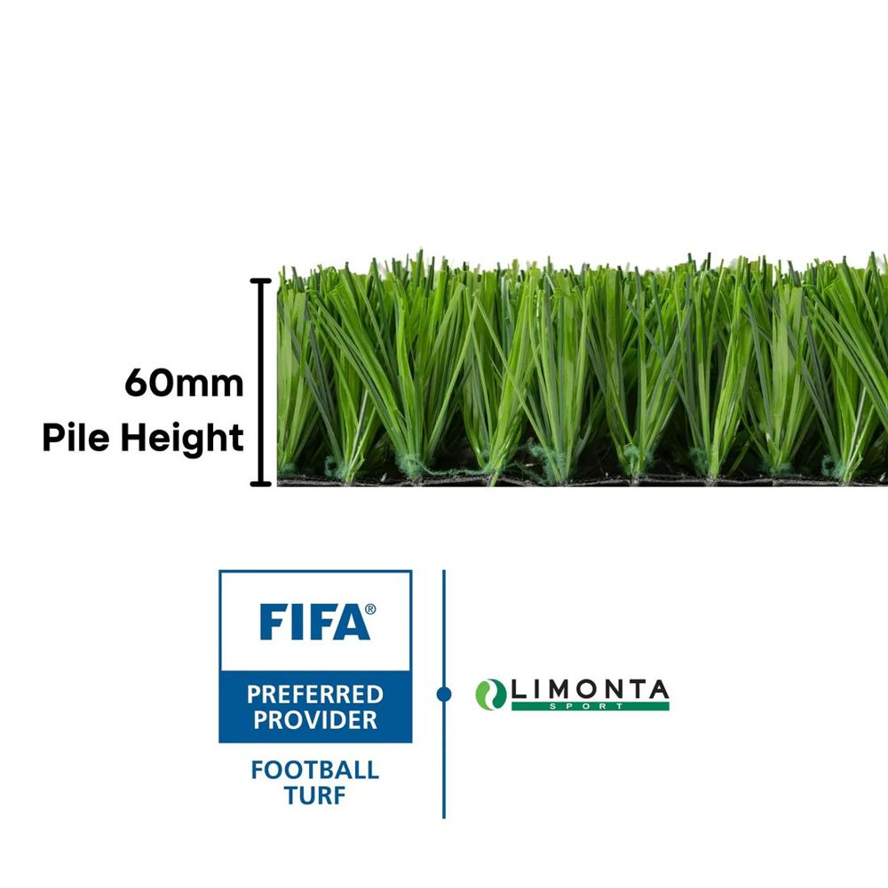 Artificial Turf Grass - Limonta Sport DUO Shape 60 (FIFA Certified Artificial Turf), 60mm