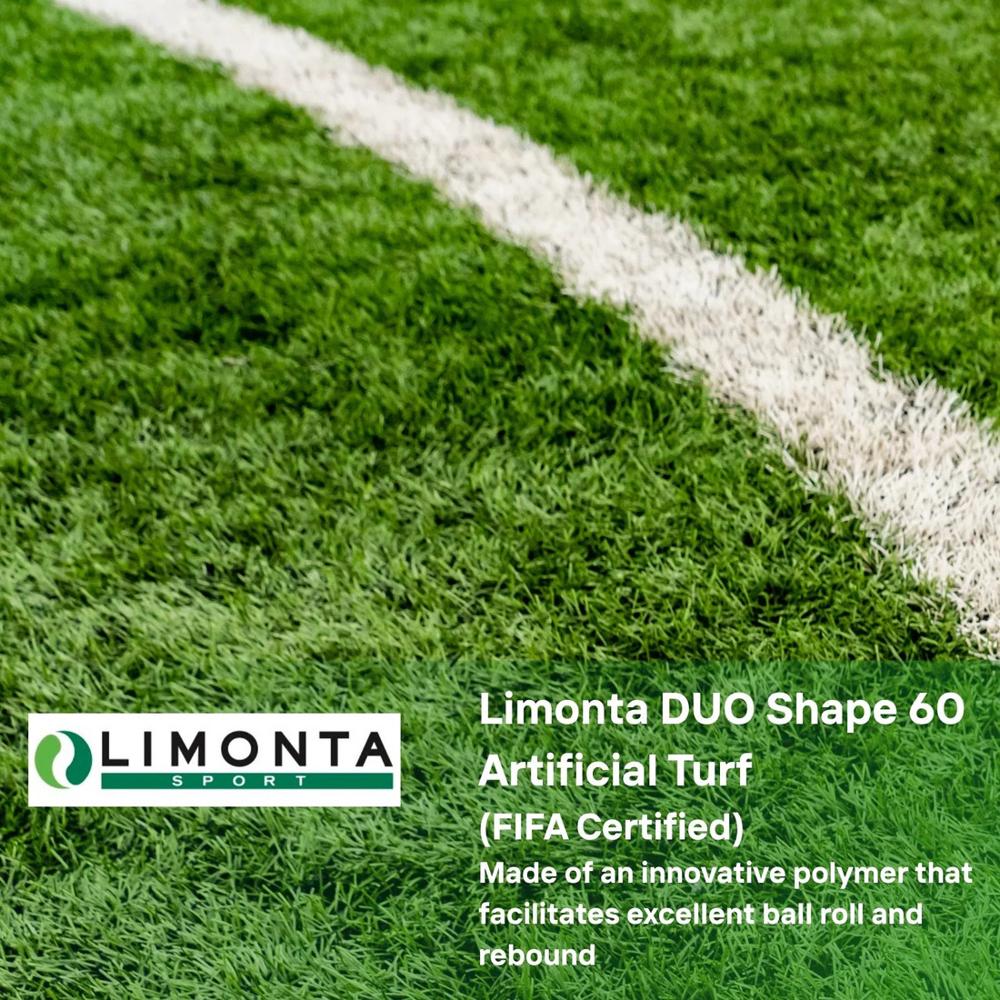 Artificial Turf Grass - Limonta Sport DUO Shape 60 (FIFA Certified Artificial Turf), 60mm