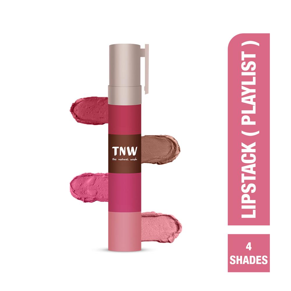 TNW -The Natural Wash Lipstack-01. Playlist | Longstay lipstick set |Four shades
