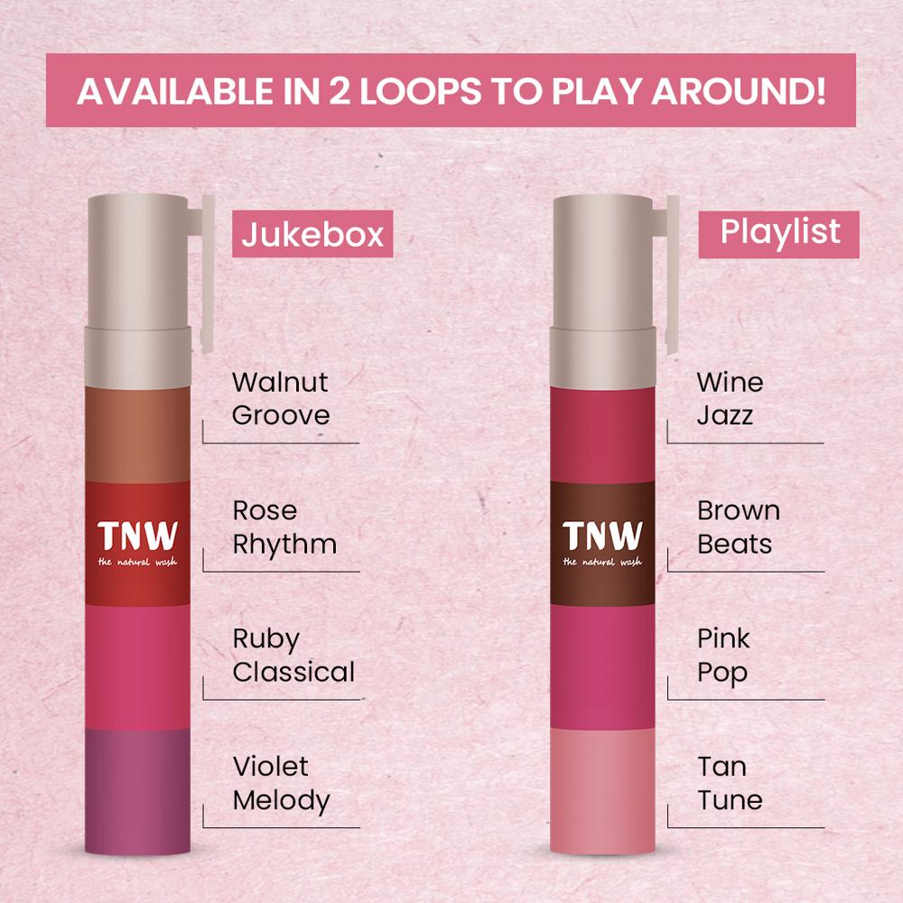 TNW -The Natural Wash Lipstack-01. Playlist | Longstay lipstick set |Four shades