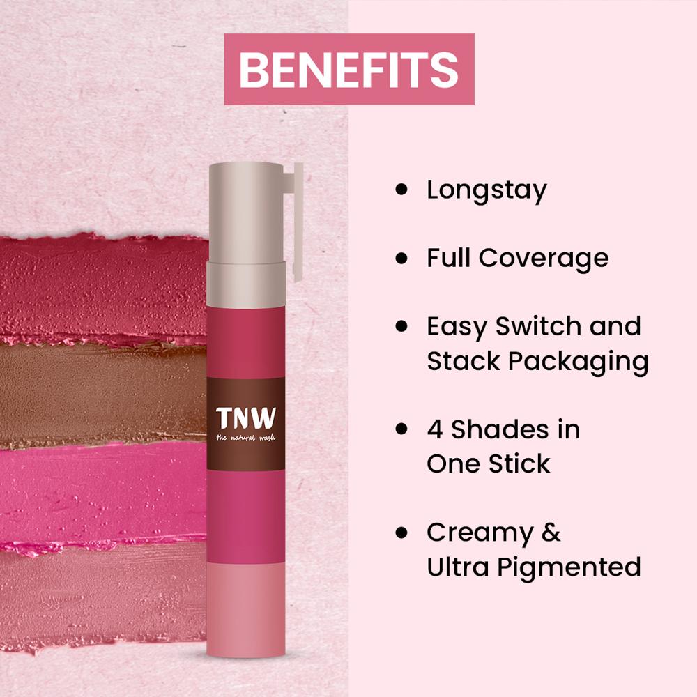 TNW -The Natural Wash Lipstack-01. Playlist | Longstay lipstick set |Four shades