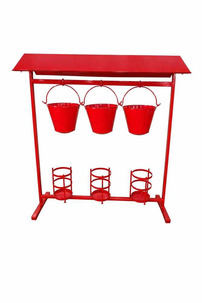 Fire Bucket And Extinguisher Stand