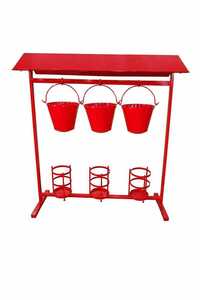 Fire Bucket And Extinguisher Stand
