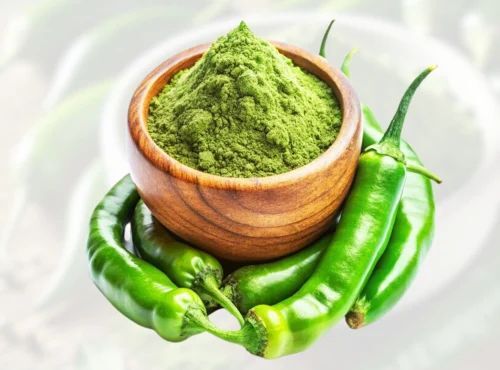 Green chillies powder