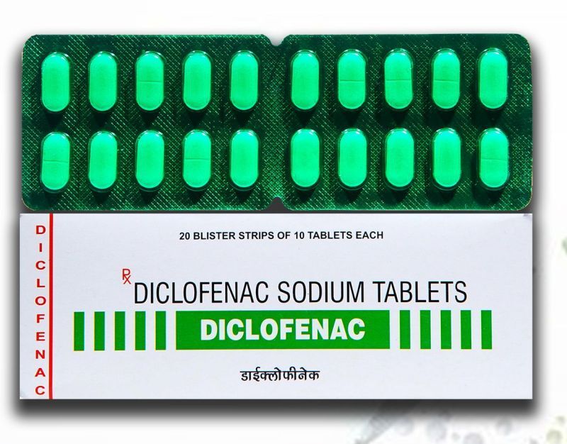 Green Diclofenac Sodium Tablets