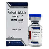 500mg Amikacin Sulphate Injection - Brand Name: As Depicted On Packaging (varies By Manufacturer)