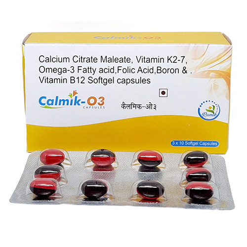 Calcium Citrate Maleate Omega-3 Fatty Acid And Vitamin B12 Softgel Capsules