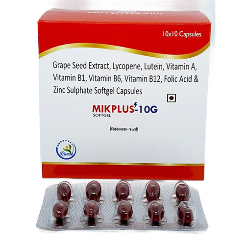 Grape Seed Extract And Zinc Sulphate Softgel Capsules