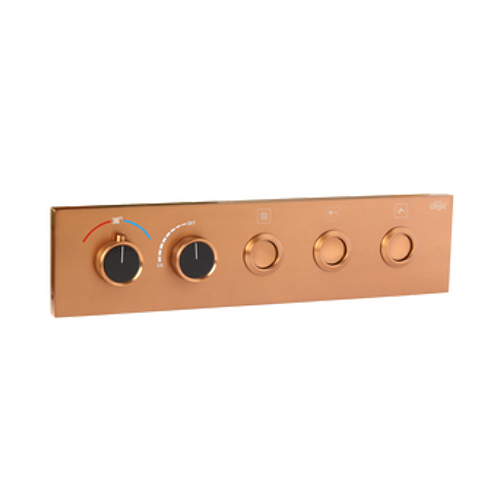 TDR53 Function Brushed Rose Gold Thermostatic Diverter