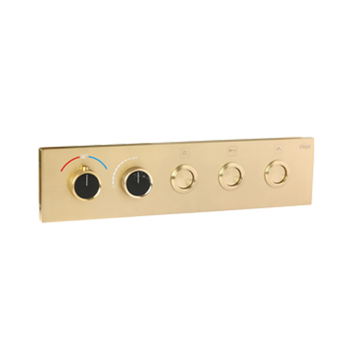 TDR63 Function Brushed Gold Thermostatic Diverter