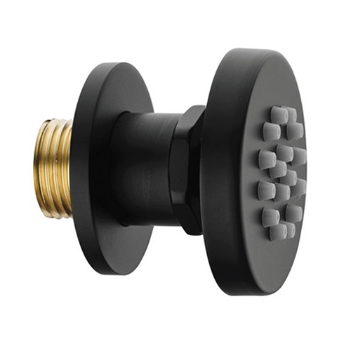 BJS72 Single Flow Matt Black Body Shower Jet