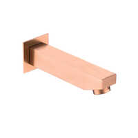 Bs5 Plain Brushed Rose Gold Bath Spout - Brass & Stainless Steel, 180mm, Corrosion Resistant, Electroplated Finish